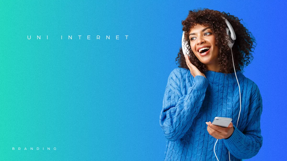 Apresentação da marca Uni Internet, lâmina 1