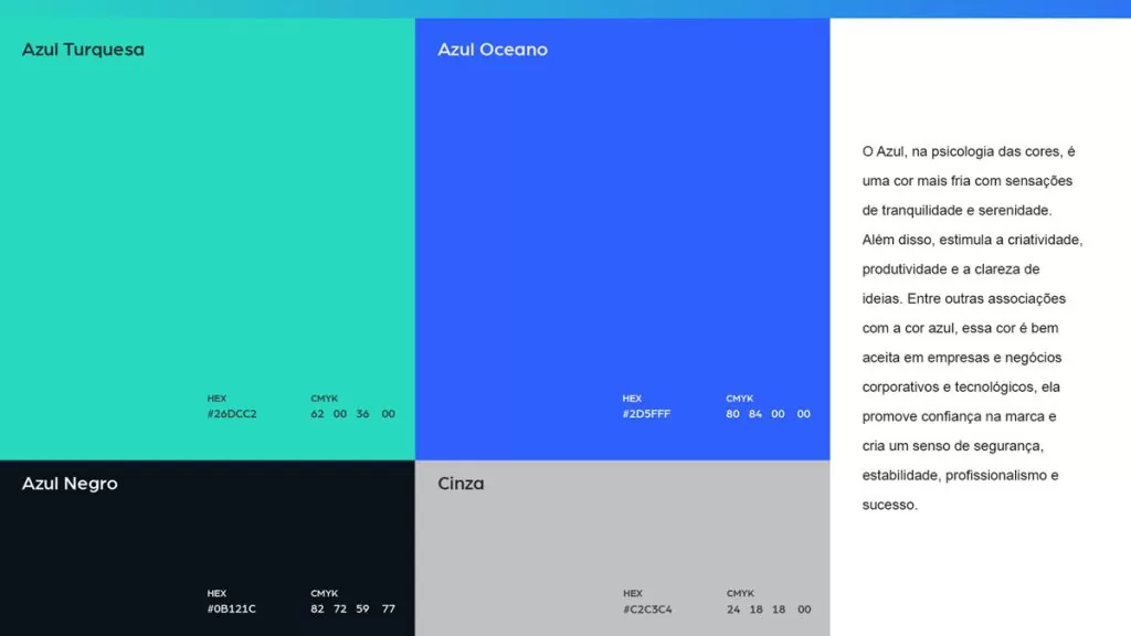 Paleta de cores da Uni Internet