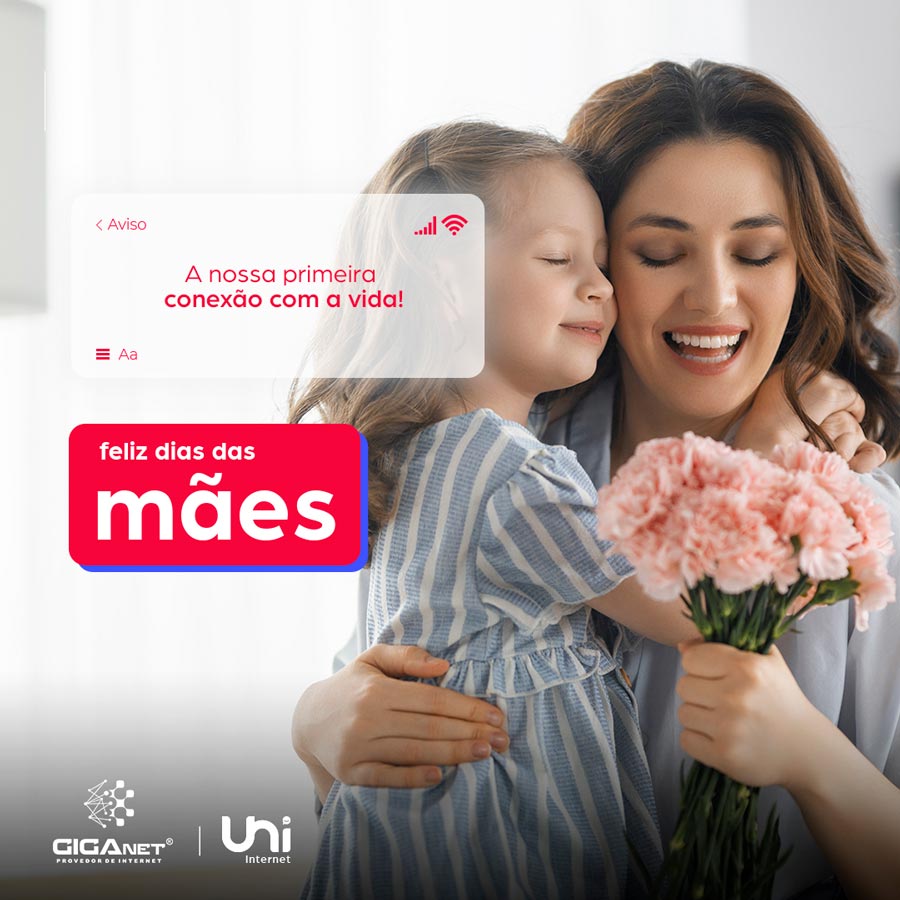 Post criado para as redes sociais da Uni Internet, exemplo 4