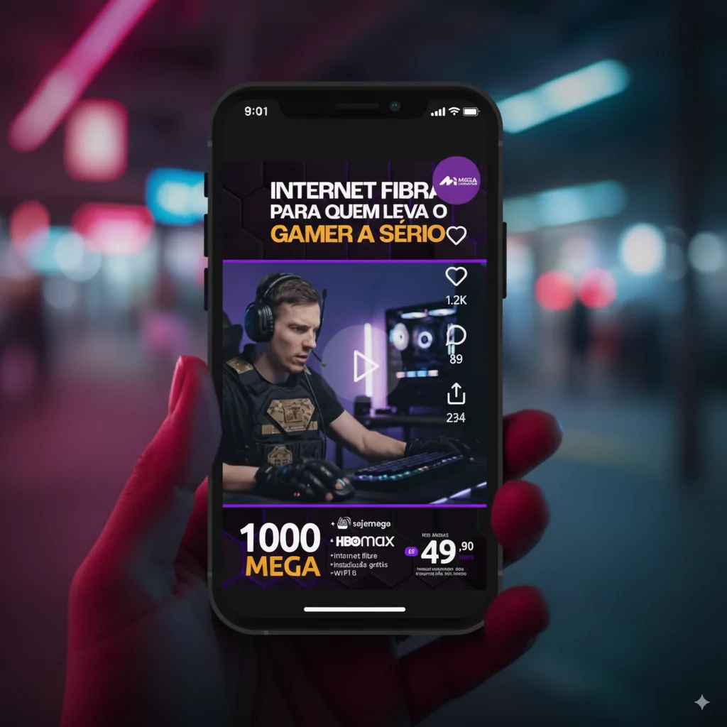 Campanha de TikTok Ads para provedor de internet