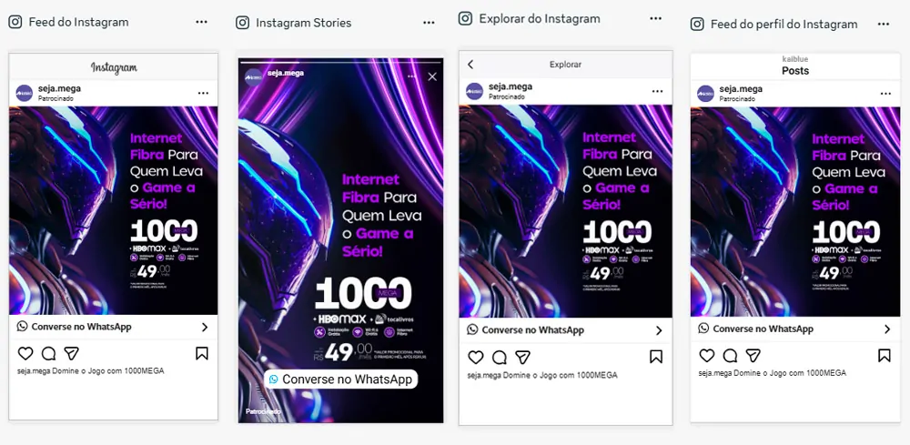 Campanha de Instagram Ads para provedor de internet